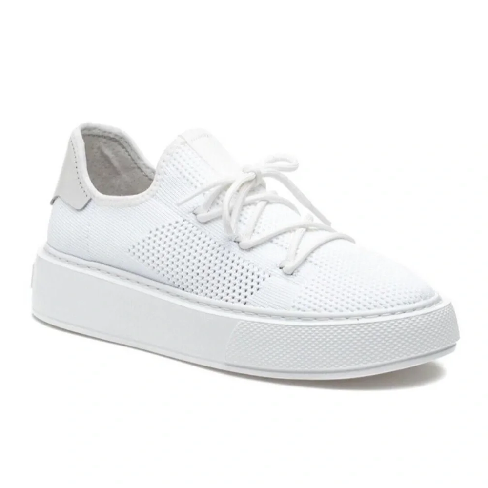 J Slides Damien White Mesh Knit Sneakers 8 Comfort Fashion
